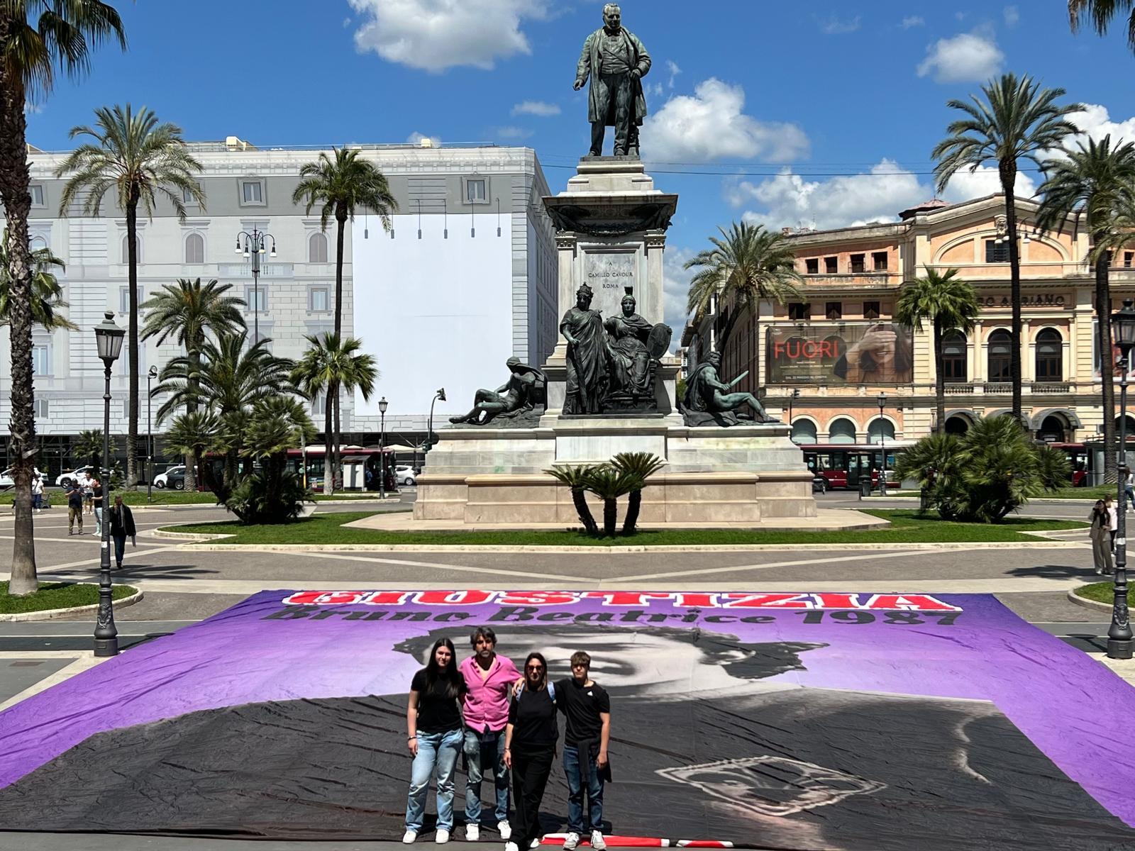 “giustizia per bruno beatrice”: lo striscione di 25m esposto a roma ‣ adn24 14