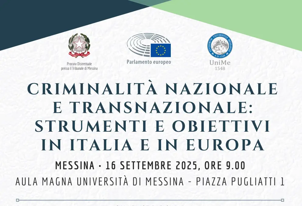 Il 16 settembre a Messina un convegno sulla criminalità