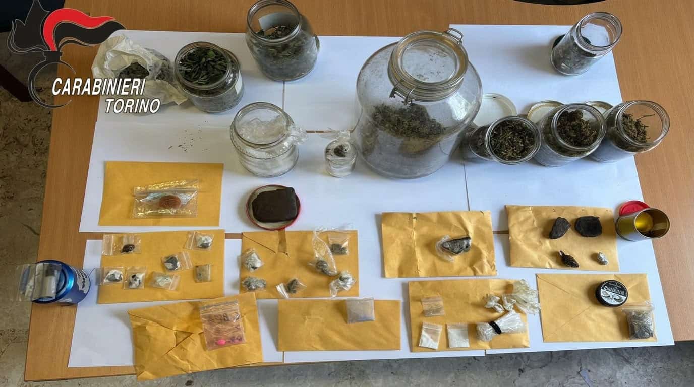 Coassolo Torinese, droga in casa: 20 piante di marijuana e “cocaina rosa”, un arresto e una denuncia